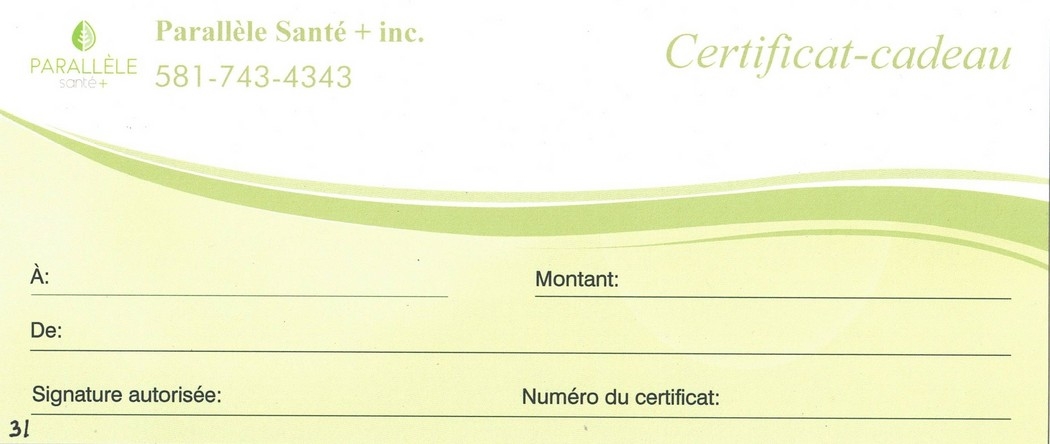 Certificat cadeau