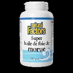 Natural Factors Super huile de foie de morue 180 gélules