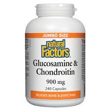 Natural Factors Glucosamine et chondroïtine 900mg 240 caps.