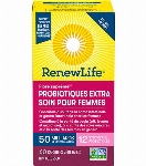 RenewLife Probiotiques extra soin pour femmes 50 milliards 60 capsules