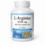 Natural Factors L-Arginine 1000mg 90 comprimés