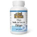 Natural Factors huile de foie de flétan 180 gelules